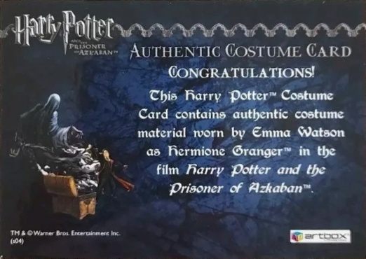 Hermione Granger's Black School Robe - Back