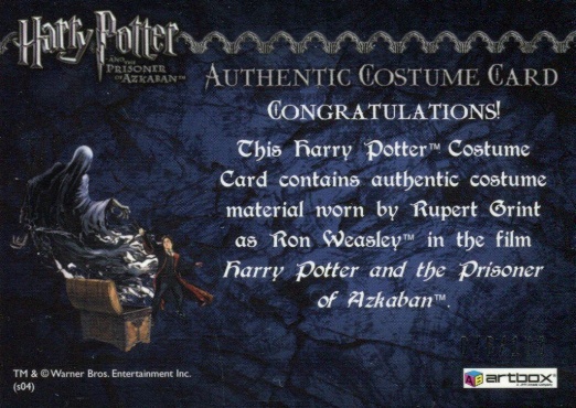 Ron Weasley's Black Cloak - Back