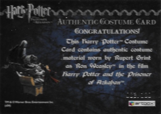 Ron Weasley's Black Cloak - Back