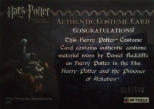 Harry Potter's Black Robe - Back