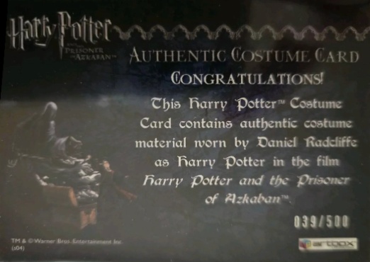 Harry Potter's Black Robe - Back