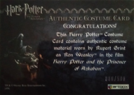 Ron Weasley's Black Cloak - Back