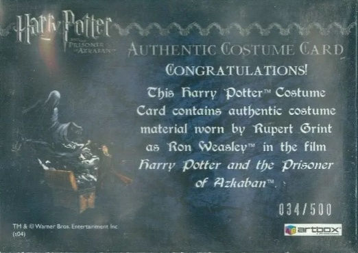 Ron Weasley's Black Cloak - Back