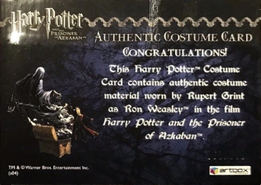 Ron Weasley's Black Cloak - Back