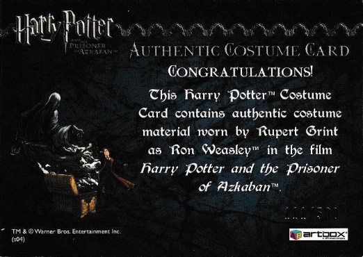 Ron Weasley's Black Cloak - Back