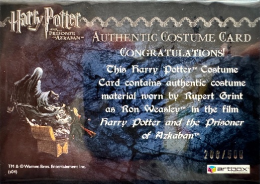 Ron Weasley's Black Cloak - Back