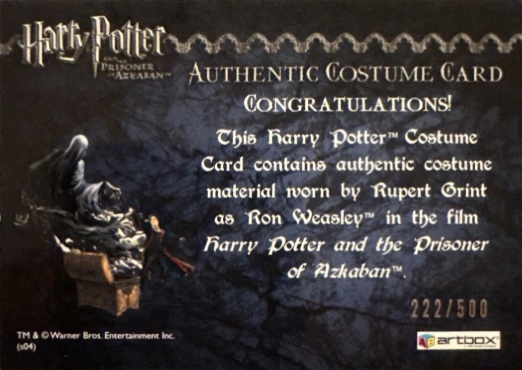 Ron Weasley's Black Cloak - Back