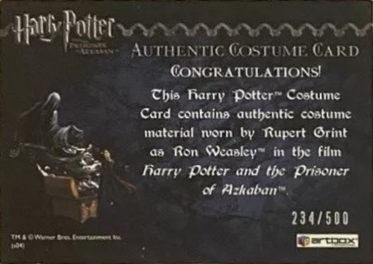 Ron Weasley's Black Cloak - Back