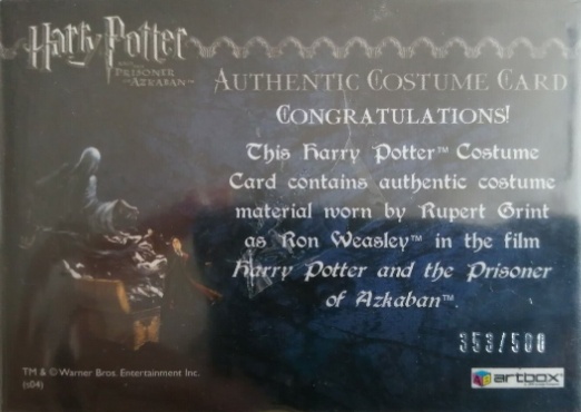 Ron Weasley's Black Cloak - Back