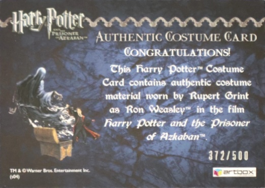 Ron Weasley's Black Cloak - Back