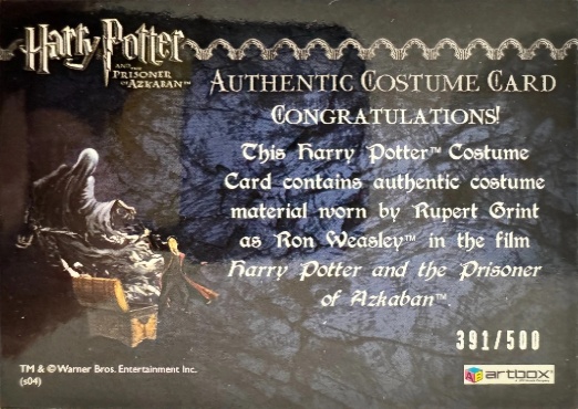 Ron Weasley's Black Cloak - Back