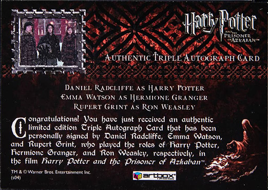 Daniel Radcliffe  Emma Watson  Rupert Grint - Back