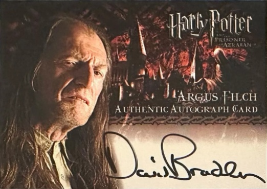 David Bradley as Argus Filch - Front