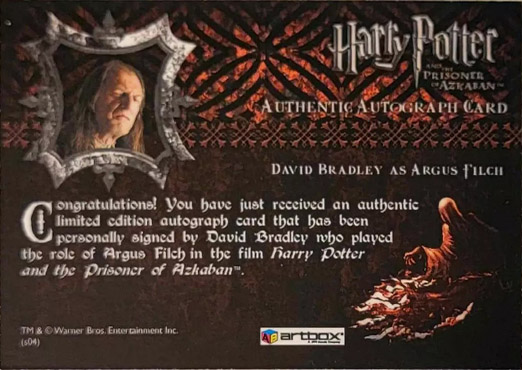 David Bradley as Argus Filch - Back