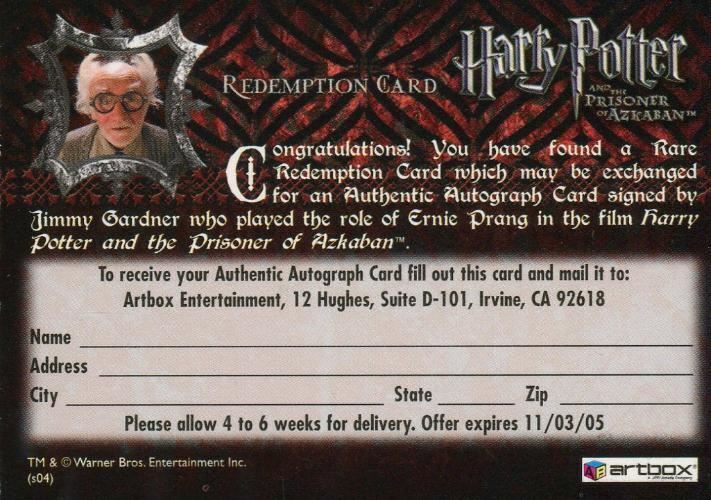 Redemption Card Reverse