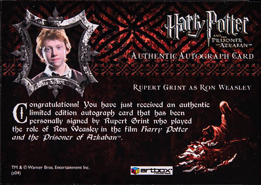 Rupert Grint as Ron Weasley - Back