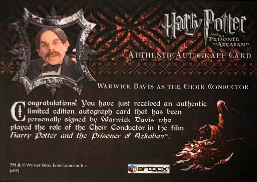 Warwick Davis as The Choir Conductor - Back