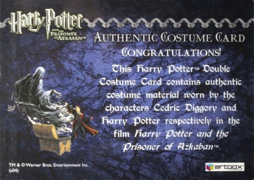 Cedric Diggory  Harry Potter Quidditch Robes - Back