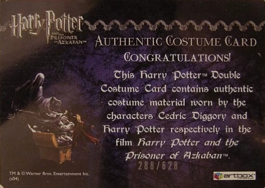 Cedric Diggory  Harry Potter Quidditch Robes - Back