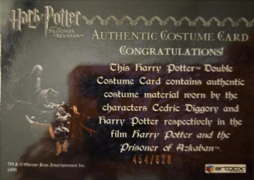 Cedric Diggory  Harry Potter Quidditch Robes - Back