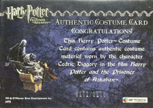 Cedric Diggory's Quidditch Robe - Back