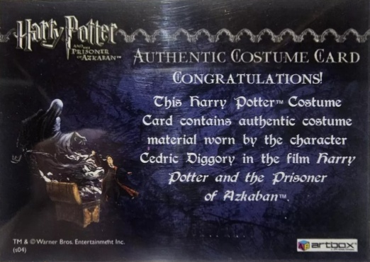 Cedric Diggory's Quidditch Robe - Back