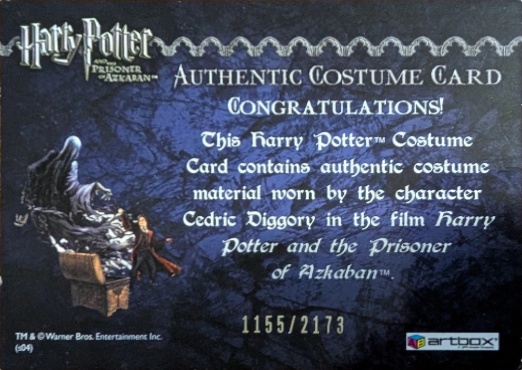 Cedric Diggory's Quidditch Robe - Back