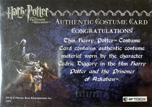 Cedric Diggory's Quidditch Robe - Back