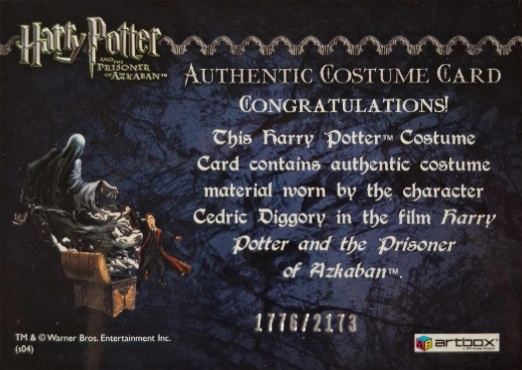 Cedric Diggory's Quidditch Robe - Back