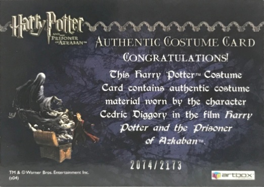 Cedric Diggory's Quidditch Robe - Back