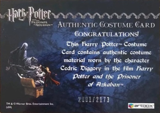 Cedric Diggory's Quidditch Robe - Back