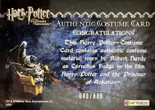 Cornelius Fudge's Coat - Back