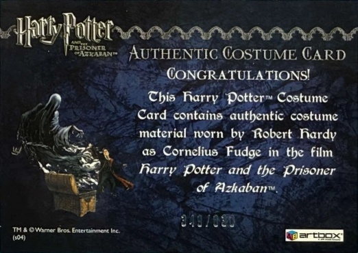 Cornelius Fudge's Coat - Back