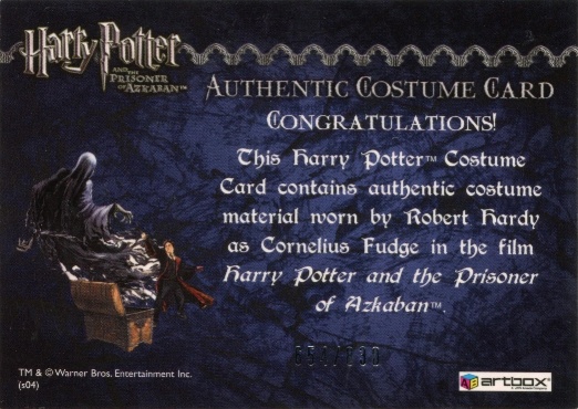 Cornelius Fudge's Coat - Back