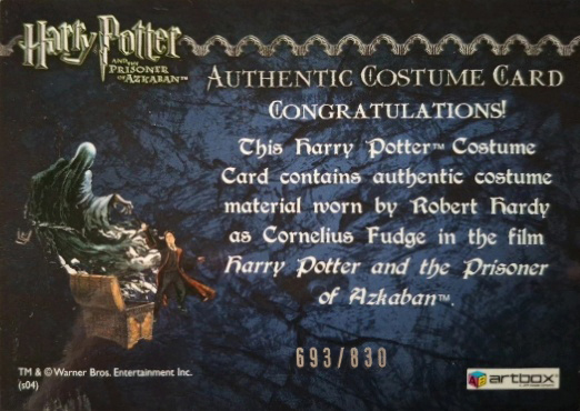 Cornelius Fudge's Coat - Back