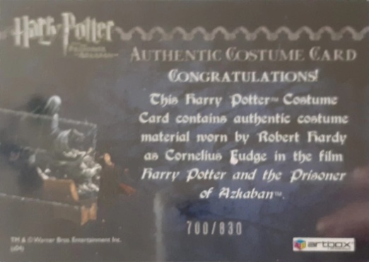 Cornelius Fudge's Coat - Back