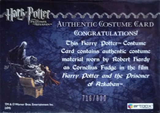 Cornelius Fudge's Coat - Back