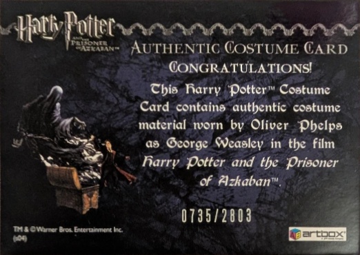 George Weasley's Quidditch Costume - Back