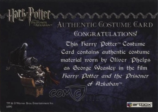 George Weasley's Quidditch Costume - Back