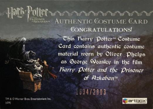 George Weasley's Quidditch Costume - Back