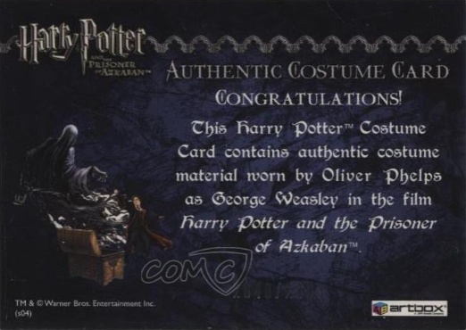 George Weasley's Quidditch Costume - Back