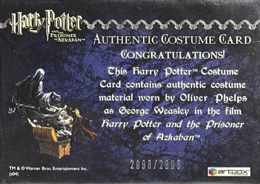 George Weasley's Quidditch Costume - Back