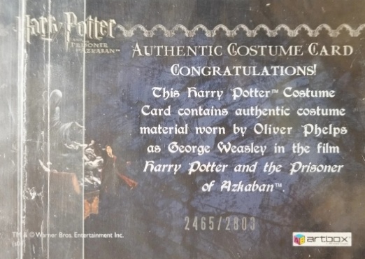 George Weasley's Quidditch Costume - Back