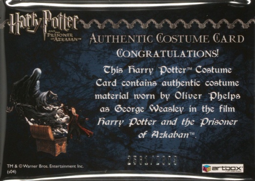 George Weasley's Quidditch Costume - Back