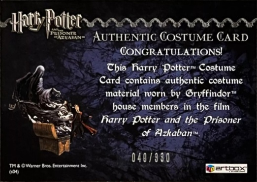 Gryffindor House Tie - Back