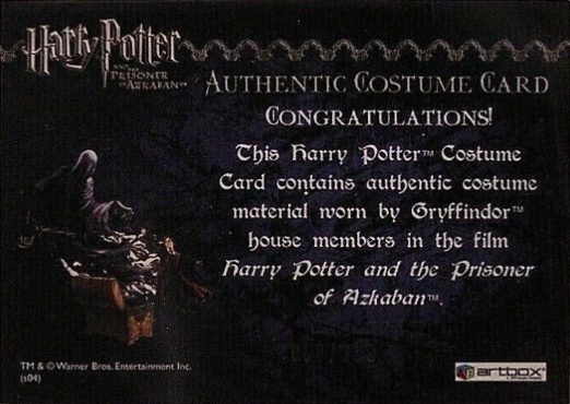 Gryffindor House Tie - Back