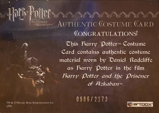 Harry Potter's Cardigan - Back