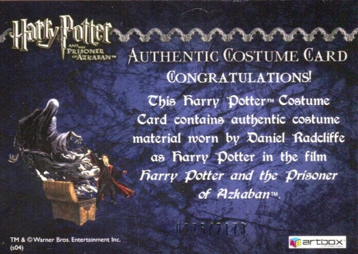 Harry Potter's Quidditch Costume - Back