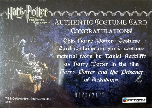 Harry Potter's Quidditch Costume - Back