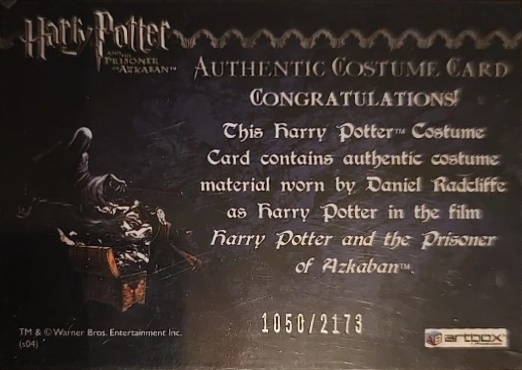 Harry Potter's Quidditch Costume - Back